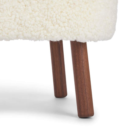 Emil Lounge Chair | Kort lugg Vit