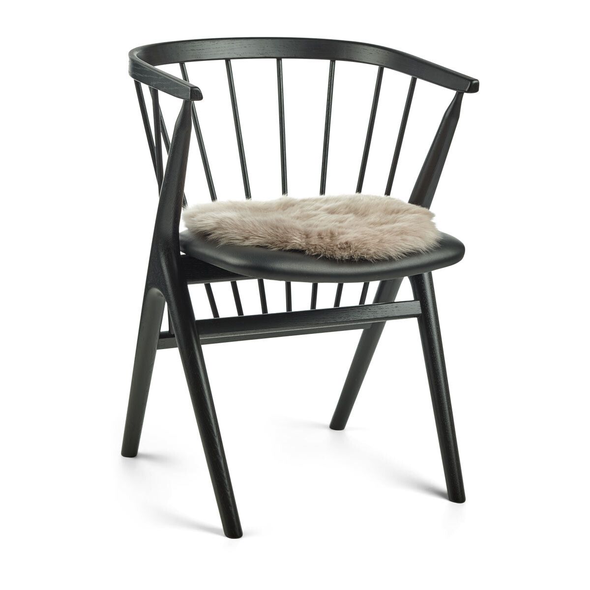 Stolsdyna | Fårskinn | Lång lugg | D38 cm Dove