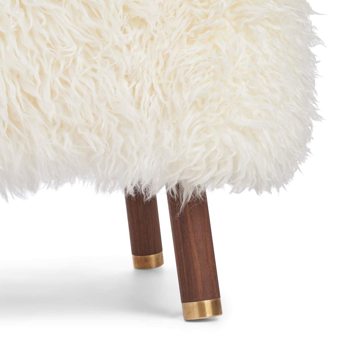 Emil Lounge Chair | Lång lugg Vit