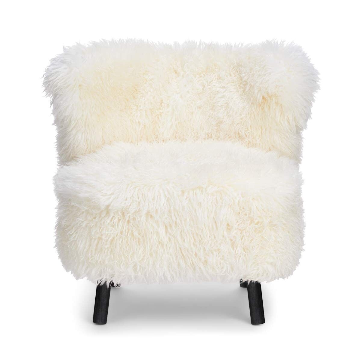 Emil Lounge Chair | Lång lugg Vit
