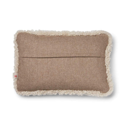 Short-Wool Sheepskin Cushion | SW trim | 34x52 cm Beige/Pärla