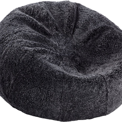 Saccosäck | Fårskinn | Kort lugg | 73x74 cm | 92x93 cm Koksgrå