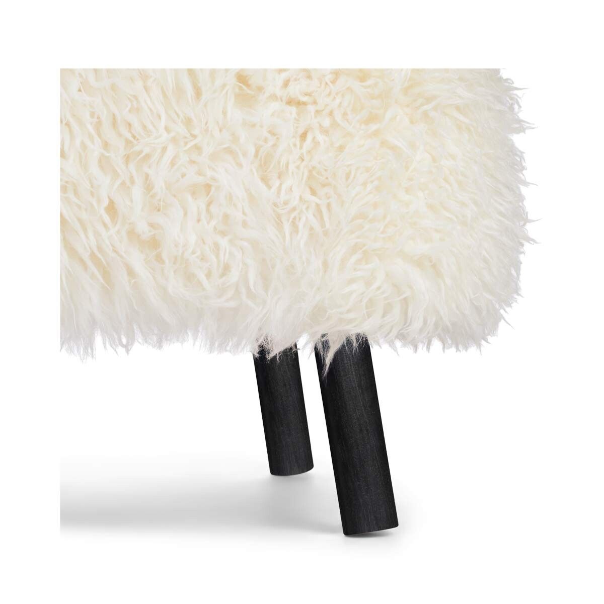 Emil Lounge Chair | Lång lugg Vit