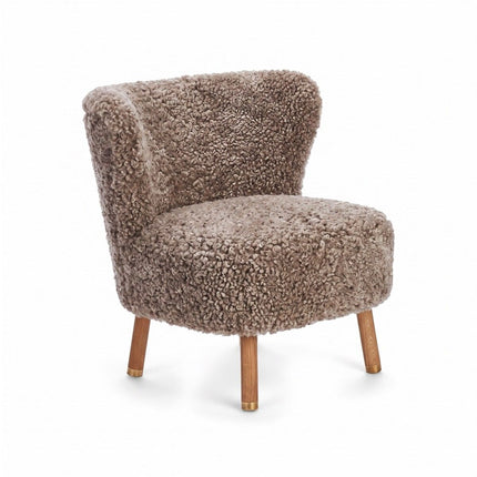 Emil Lounge Chair | Kort lugg Cappuccino