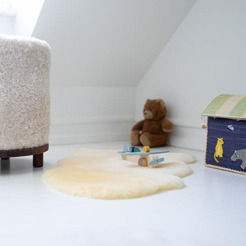 Lammskinn Baby | Till barn & bebisar | Perfekt till barnvagnen | 80 cm Gul Gul