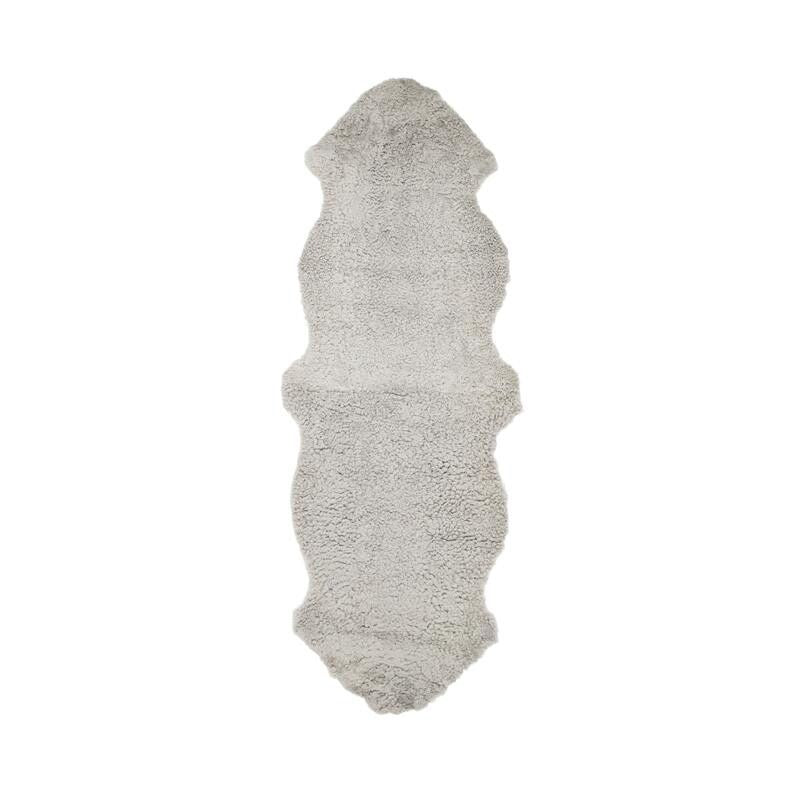  Dubbel Fårskinn | Kort ull | 170x60 cm Merino grå