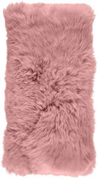 Fårskinnskudde | Lång lugg | 28x56 cm Rosa