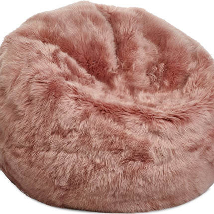 Saccosäck | Fårskinn | Lång lugg | 73x74 cm | 92x93 cm Rosa