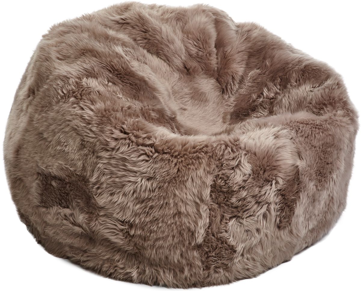 Saccosäck | Fårskinn | Lång lugg | 73x74 cm | 92x93 cm Dove