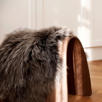 Sheep Stool cover | Lång lugg | Nya Zeeland Svart