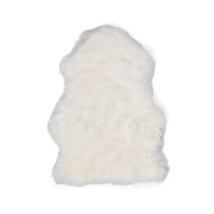 Mini Merino fårskinn | Lång lugg | Nya Zeeland | 65x45 cm Vit