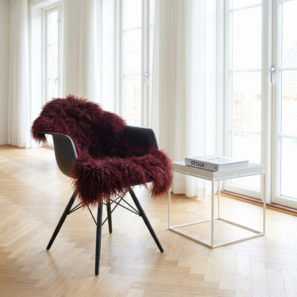Fårskinn Premium | Lång lugg | 85x50 cm Bordeaux