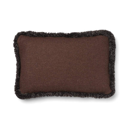 Short-Wool Sheepskin Cushion | SW trim | 34x52 cm Brun/Cappuccino