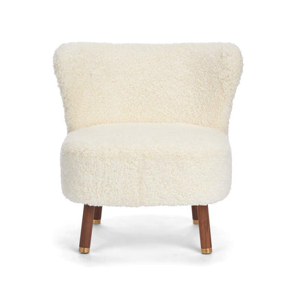 Emil Lounge Chair | Kort lugg Vit