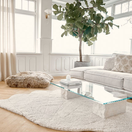 Fårskinnsmatta Snäcka | Kort lugg | 210x150 cm Koksgrå