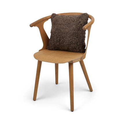 Fårskinnskudde | Kort lugg | Nya Zeeland | 40x40 cm Gråbrun