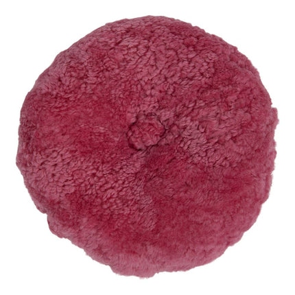 Fårskinnskudde | Kort lugg | Nya Zeeland | Dubbelsidig | Ø40 cm Korallpink