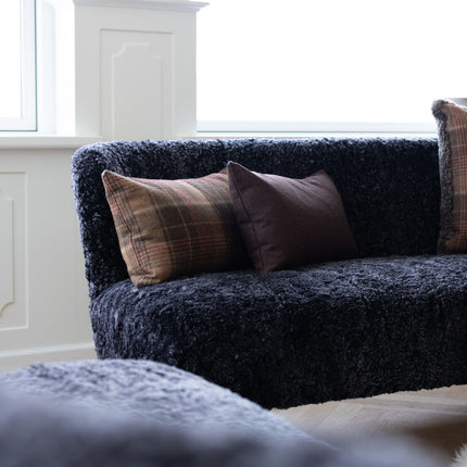 Checked Collection | Ullkudde | Dubbelsidig | 34x52 cm Kakao – Mörkbrun