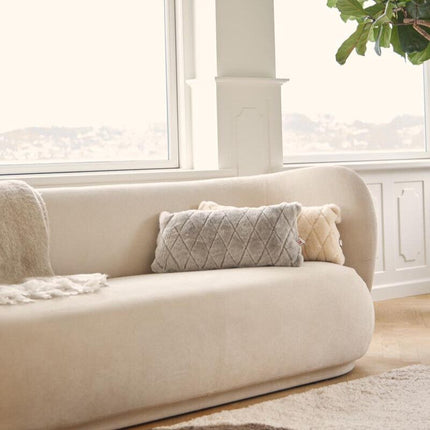 Leaf kudde | Mockasin | Nya Zeeland | Dubbelsidig | 28x56 cm Kastanj