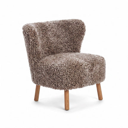 Emil Lounge Chair | Kort lugg Cappuccino