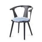 Stolsdyna | Fårskinn | Lång lugg | D38 cm Ljusblå