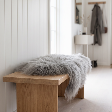 Isländskt fårskinn | Infärgat | 90 + cm Silver