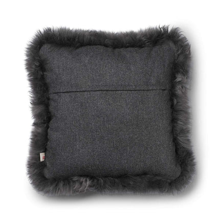 Wool Cushion | LW trim  | 52x52 cm Sten/stål