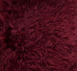 Saccosäck | Fårskinn | Lång lugg | 73x74 cm | 92x93 cm Bordeaux
