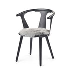 Stolsdyna | Fårskinn | Lång lugg | D38 cm Ljusgrå 