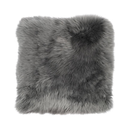 Stolsdyna | Lång lugg | Nya Zeeland | 40x40 cm Mörkgrå