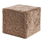 Sittpuff | Fårskinn | Kort lugg | 40x40x35 cm Ljusbrun