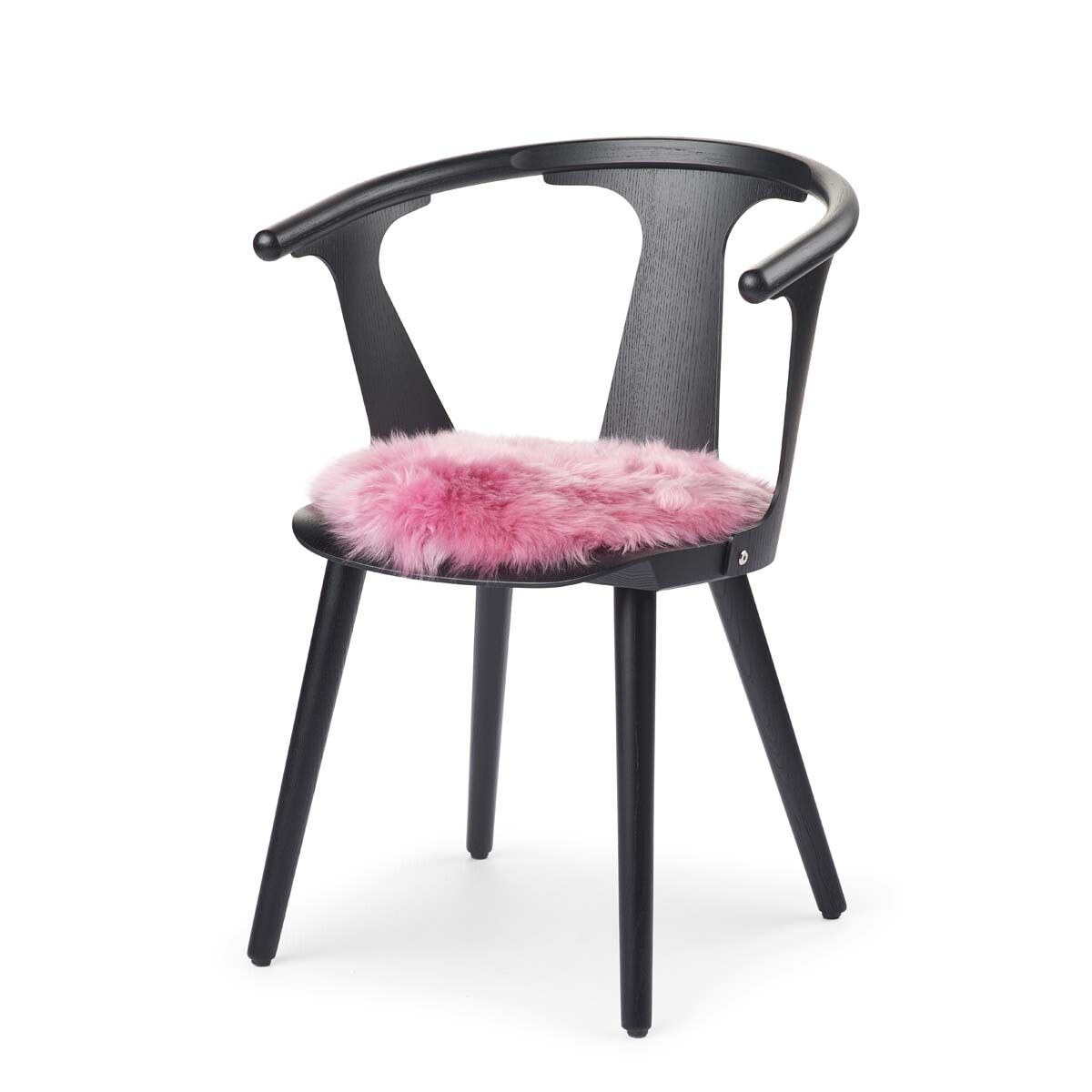 Stolsdyna | Fårskinn | Lång lugg | D38 cm Malaga Pink