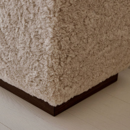 Fotpall/Sittpuff Benjamin | Polstrad Koksgrå