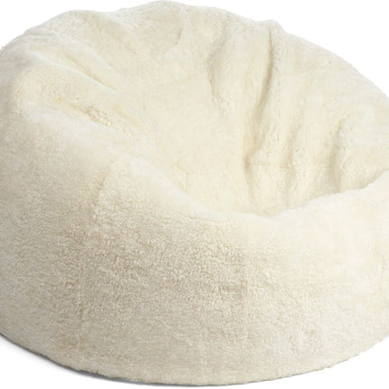 Saccosäck | Fårskinn | Kort lugg | 73x74 cm | 92x93 cm Vit