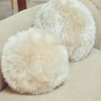 Angelite kudde | Lång lugg | Nya Zeeland | Ø25/30/35 cm Svart