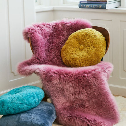 Fårskinnsmatta | Lång lugg | D180 | D250 cm Vit