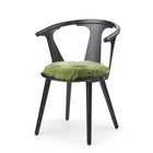 Stolsdyna | Fårskinn | Lång lugg | D38 cm Grön