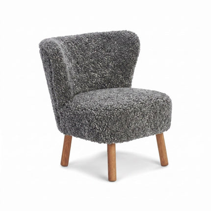 Emily Lounge Chair | Kort lugg Grå