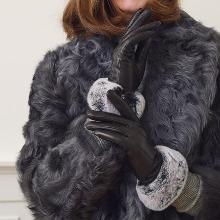 Kassandra Skinnhandskar | Dam Svart / Vit