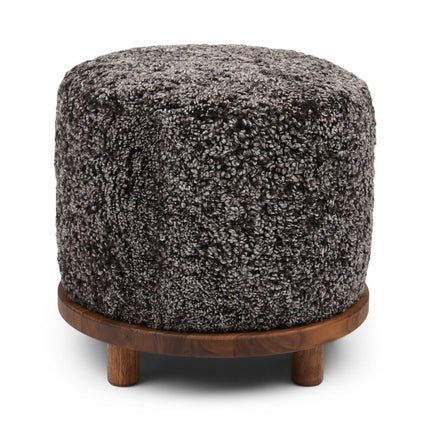 Simon pouf | Kort lugg | D46xH42 cm Cappuccino