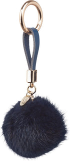 Pompon nyckelring Navy
