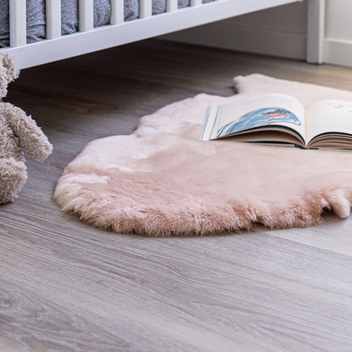 Lammskinn Baby | Till barn & bebisar | Perfekt till barnvagnen | 80 cm Ljusrosa