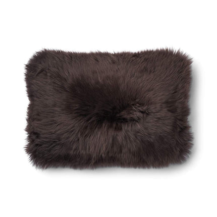 Long-Wool Sheepskin Cushion | 34x52 cm Choklad