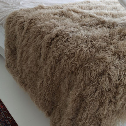 Pläd | Fårskinn | 60x120 cm Ljusbrun