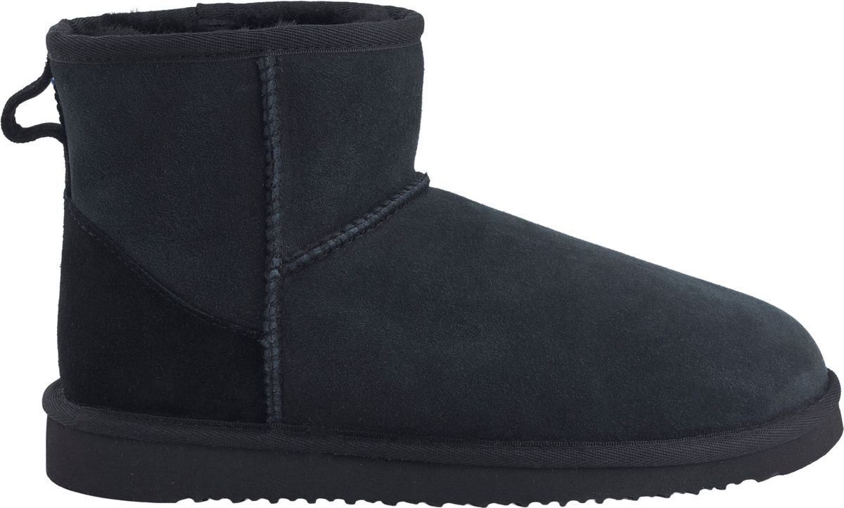 Mini Boots | Mocka & äkta fårull Svart