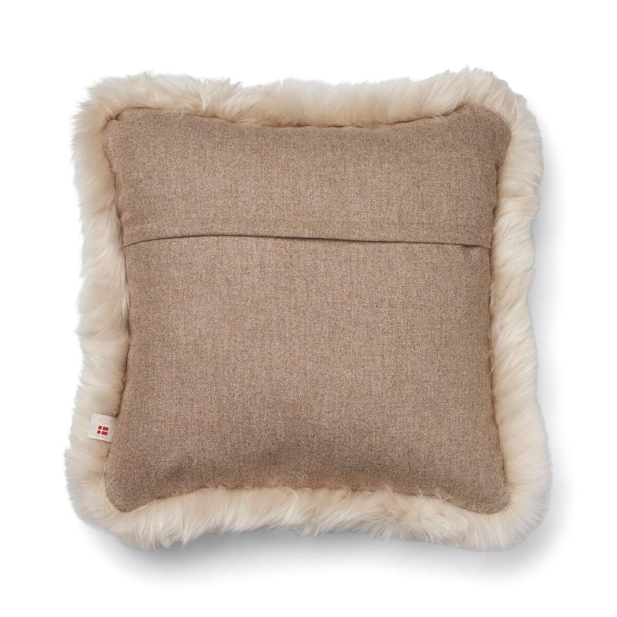 Classic Collection | Ullkudde | Lång lugg | Dubbelsidig | 52x52 cm | 34x52 cm Beige / Beige