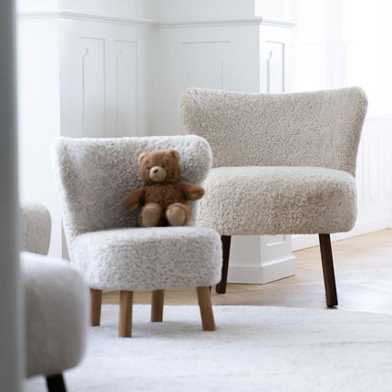 Fårskinnsmatta | Kort lugg | D140 cm Beige