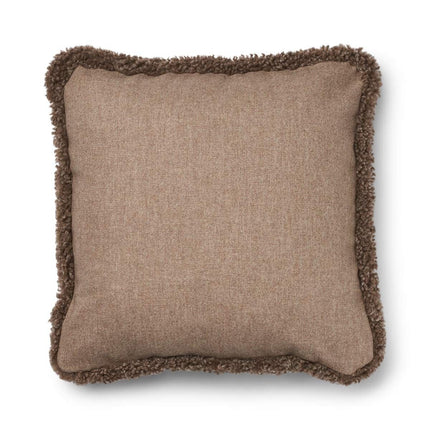 Short-Wool Sheepskin Cushion | SW trim | 52x52 cm Beige/Taupe