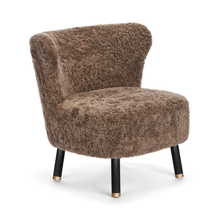 Emil Lounge Chair | Kort lugg Ljusbrun