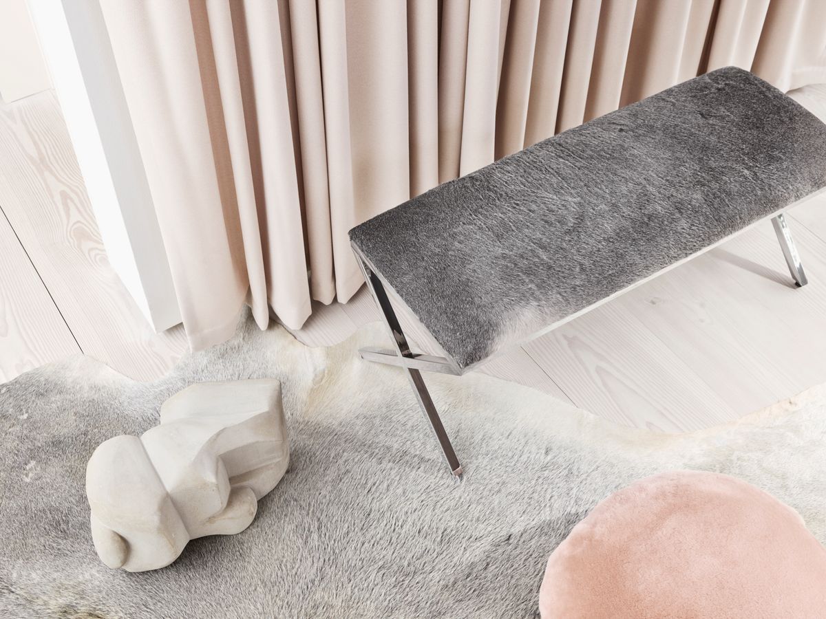 Bänk | Koskinn | 110x45x45 cm Naturleg Grå